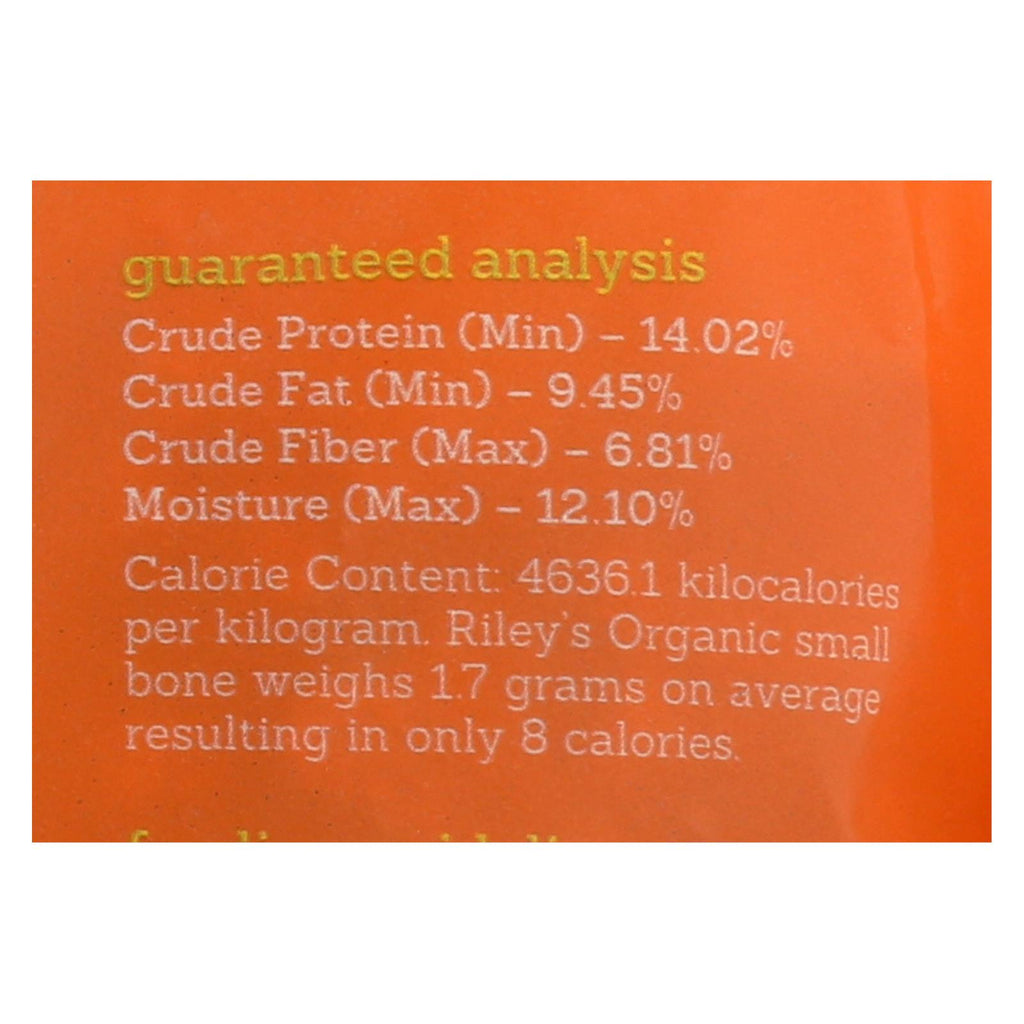 Riley's Organics Organic Dog Treats, Apple Recipe, Small  - Case Of 6 - 5 Oz - Lakehouse Foods