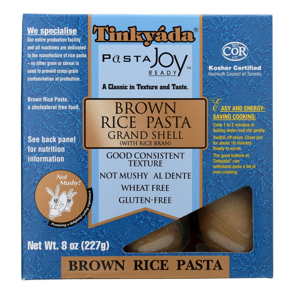 Tinkyada Brown Rice Pasta - Grand Shell - Case Of 12 - 8 Oz - Lakehouse Foods