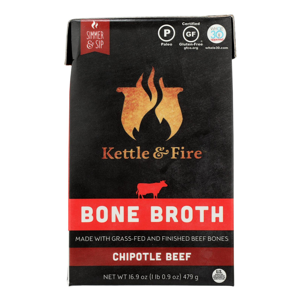 Kettle And Fire - Bone Broth Chipotle Beef - Case Of 6 - 16.9 Oz - Lakehouse Foods