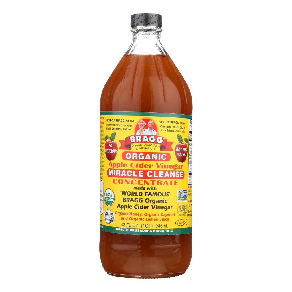 Bragg - Organic Apple Cider Vinegar - Miracle Cleanser Concentrate - Case Of 12 - 32 Fl Oz - Lakehouse Foods