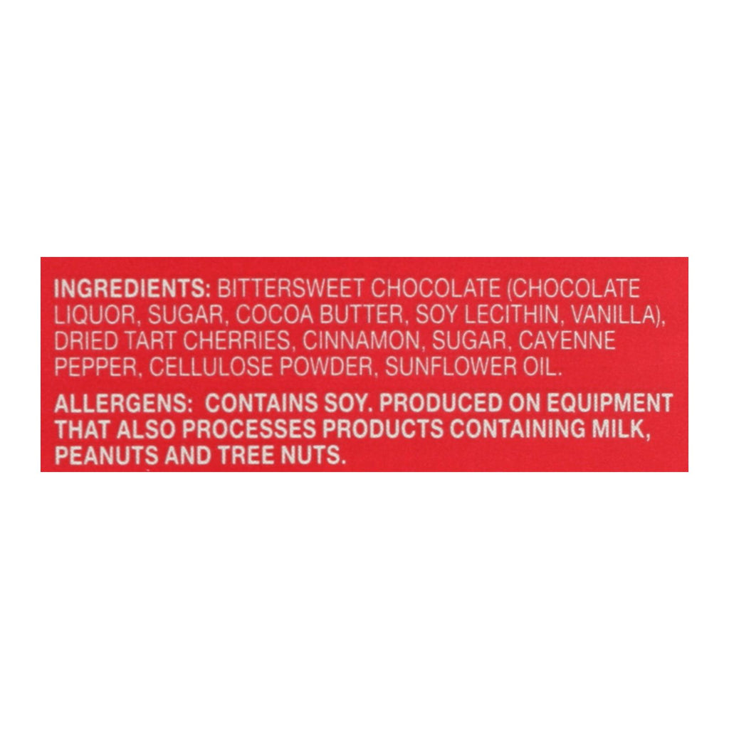 Endangered Species Natural Chocolate Bars - Dark Chocolate - 60 Percent Cocoa - Cinnamon Cayenne And Cherries - 3 Oz Bars - Case Of 12 - Lakehouse Foods
