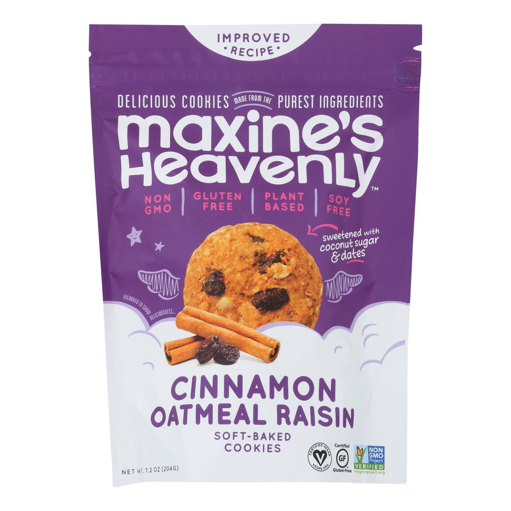 Maxine's Heavenly - Cookies Cinnamon Oatmeal Raisin - Case Of 8-7.2 Oz - Lakehouse Foods