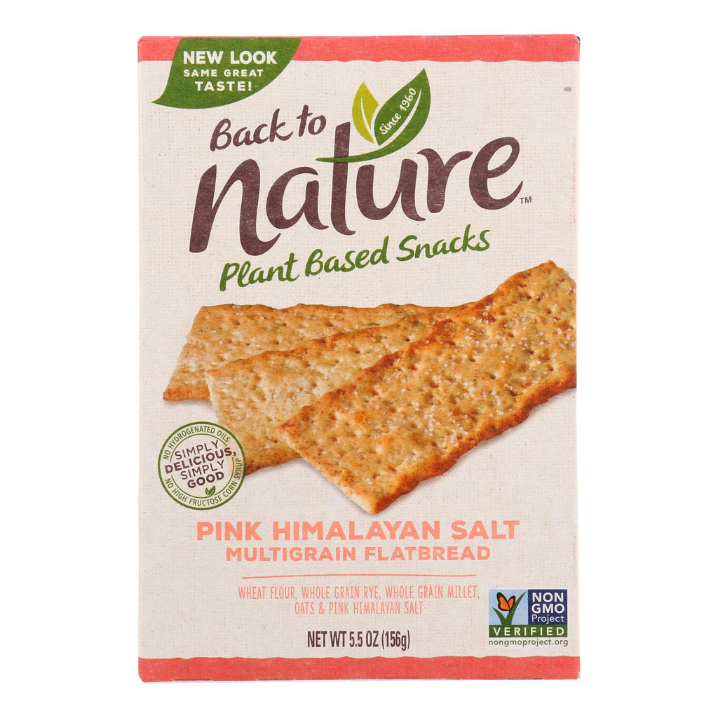 Back To Nature Multigrain Flatbread - Pink Himalayan Salt - Case Of 6 - 5.5 Oz - Lakehouse Foods