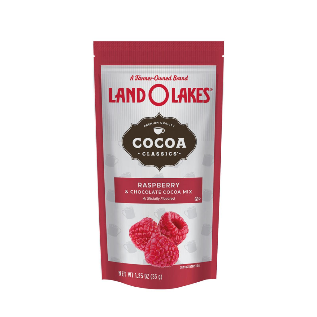 Land O Lakes Cocoa Classic Mix - Raspberry And Chocolate - 1.25 Oz - Case Of 12 - Lakehouse Foods