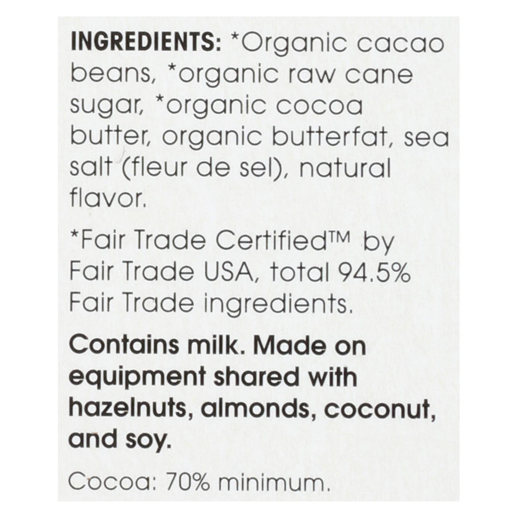 Alter Eco Americas Chocolate - Organic - Dark Salted Brown Butter - 2.82 Oz - Case Of 12 - Lakehouse Foods