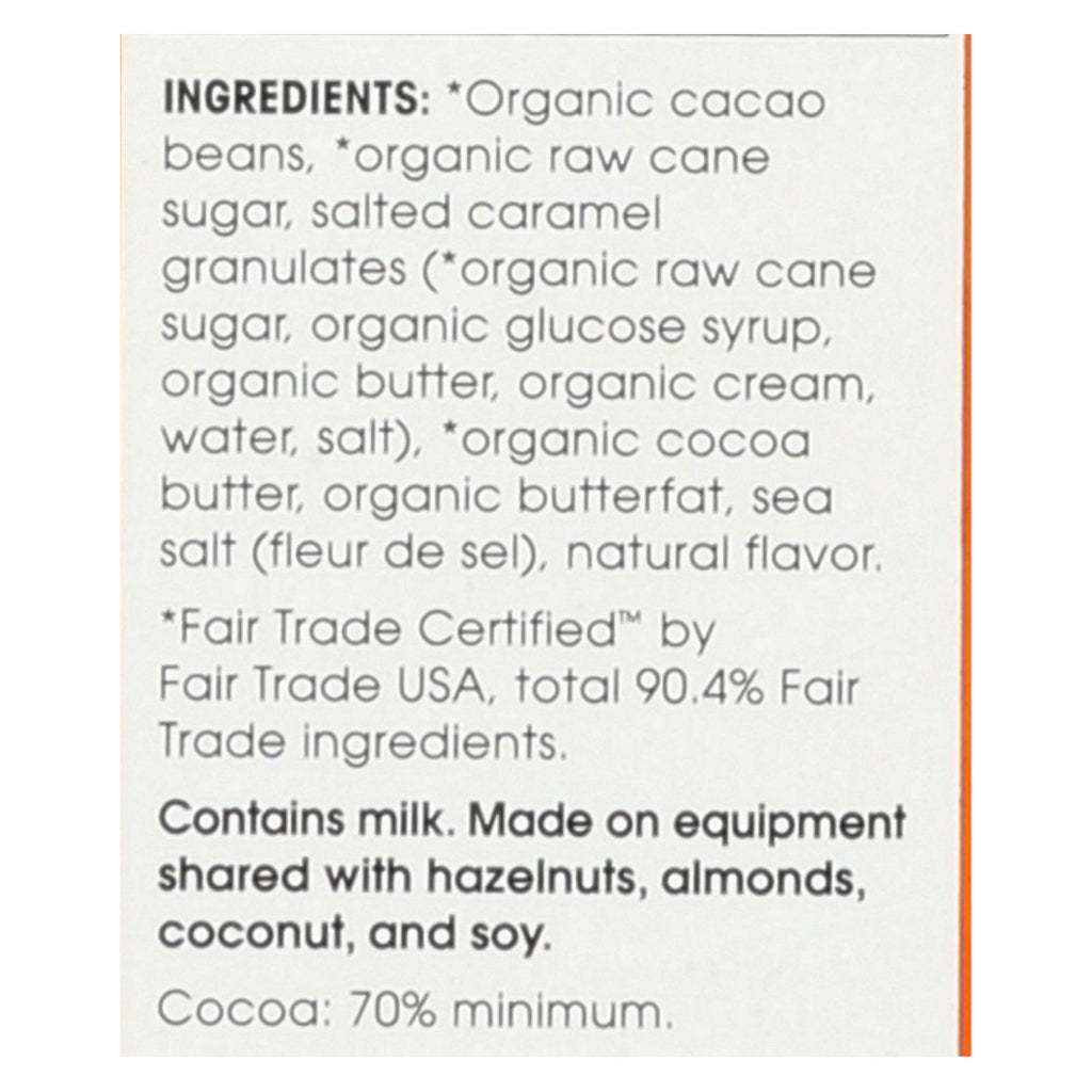 Alter Eco Americas Organic Chocolate Bar - Dark Salted Burnt Caramel - 2.82 Oz Bars - Case Of 12 - Lakehouse Foods