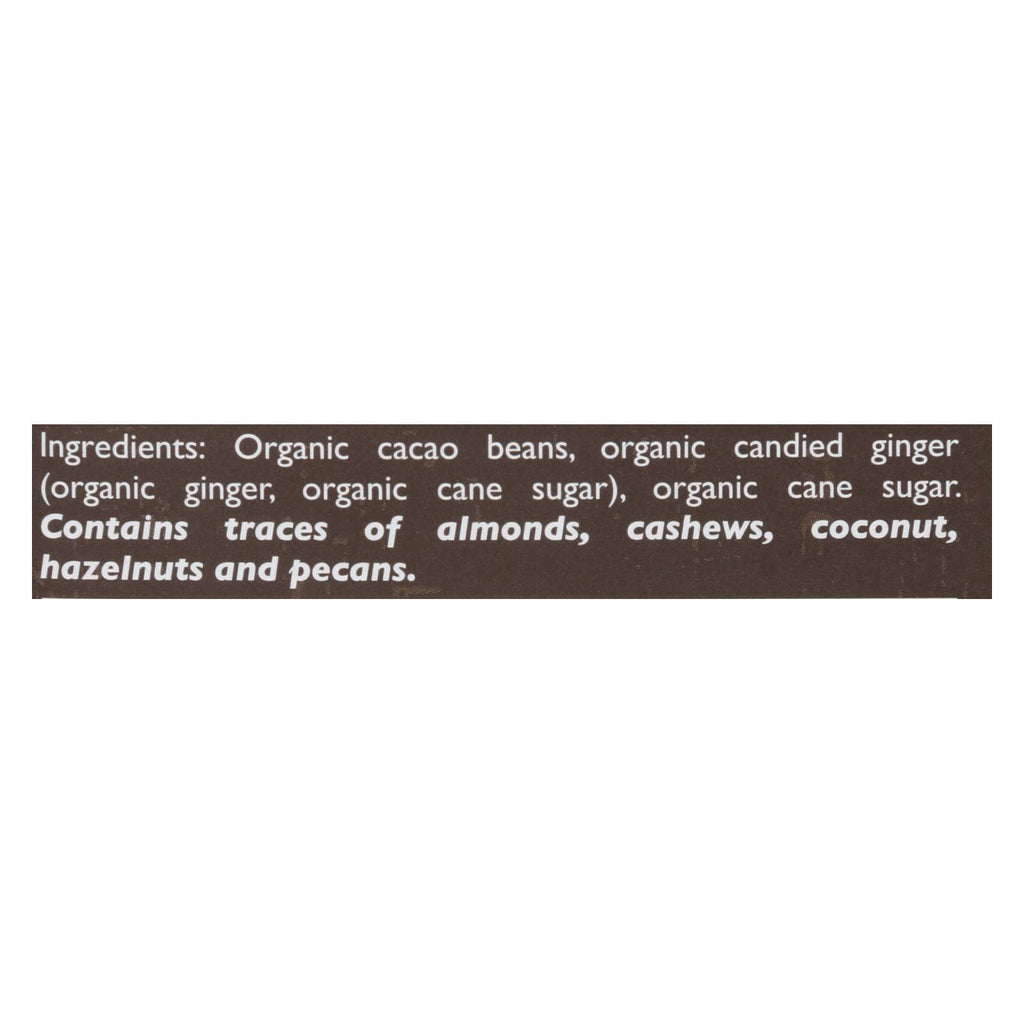 Taza Chocolate - Bar Wckd Dark Ginger 95% - Case Of 10 - 2.5 Oz - Lakehouse Foods