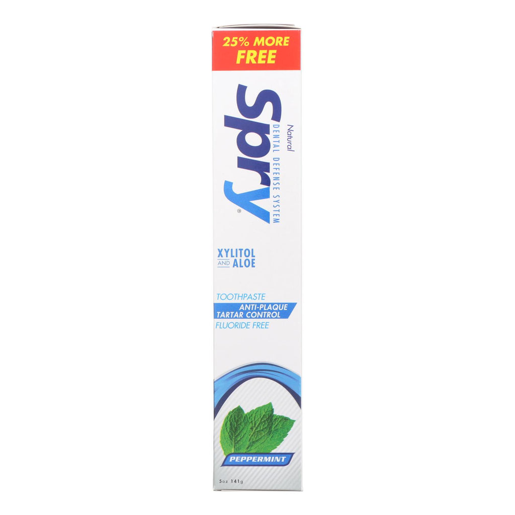Spry Xylitol Toothpaste - Peppermint - 4 Oz. - Lakehouse Foods