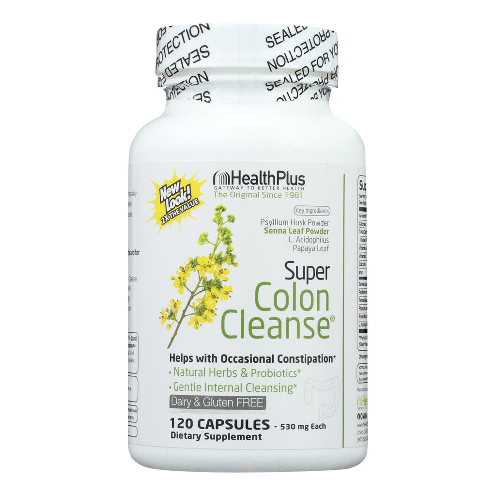 Health Plus - Super Colon Cleanse - 120 Capsules - Lakehouse Foods