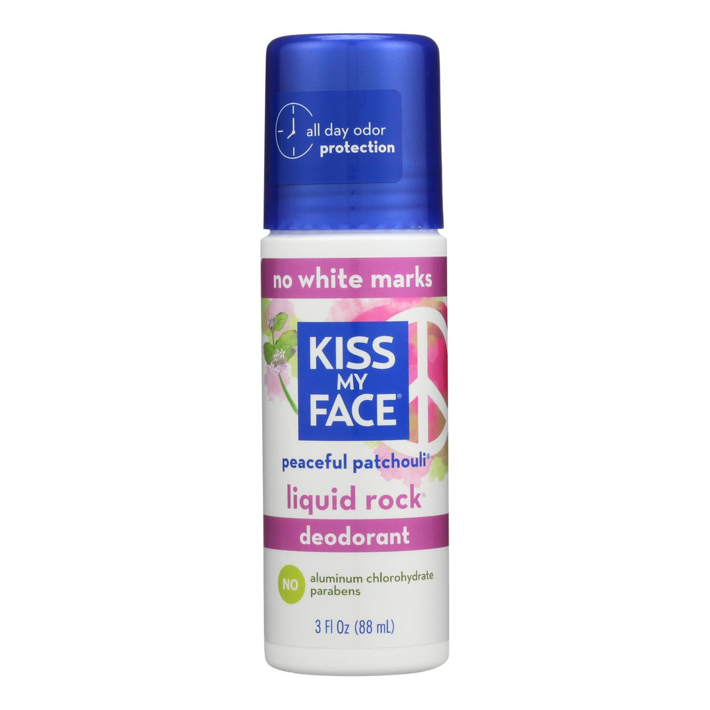Kiss My Face Deodorant Liquid Rock Roll On Peaceful Patchouli - 3 Fl Oz - Lakehouse Foods