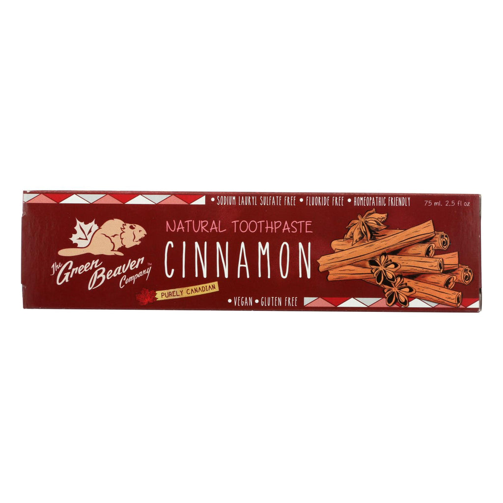 Green Beaverthe Toothpaste - Cinnamon Toothpaste - Case Of 1 - 2.5 Fl Oz. - Lakehouse Foods