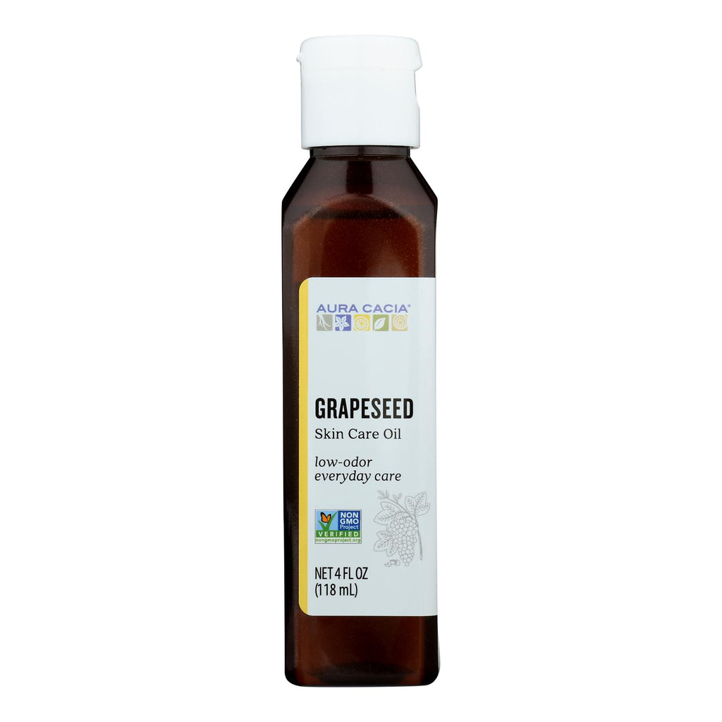 Aura Cacia - Natural Skin Care Oil Grapeseed - 4 Fl Oz - Lakehouse Foods