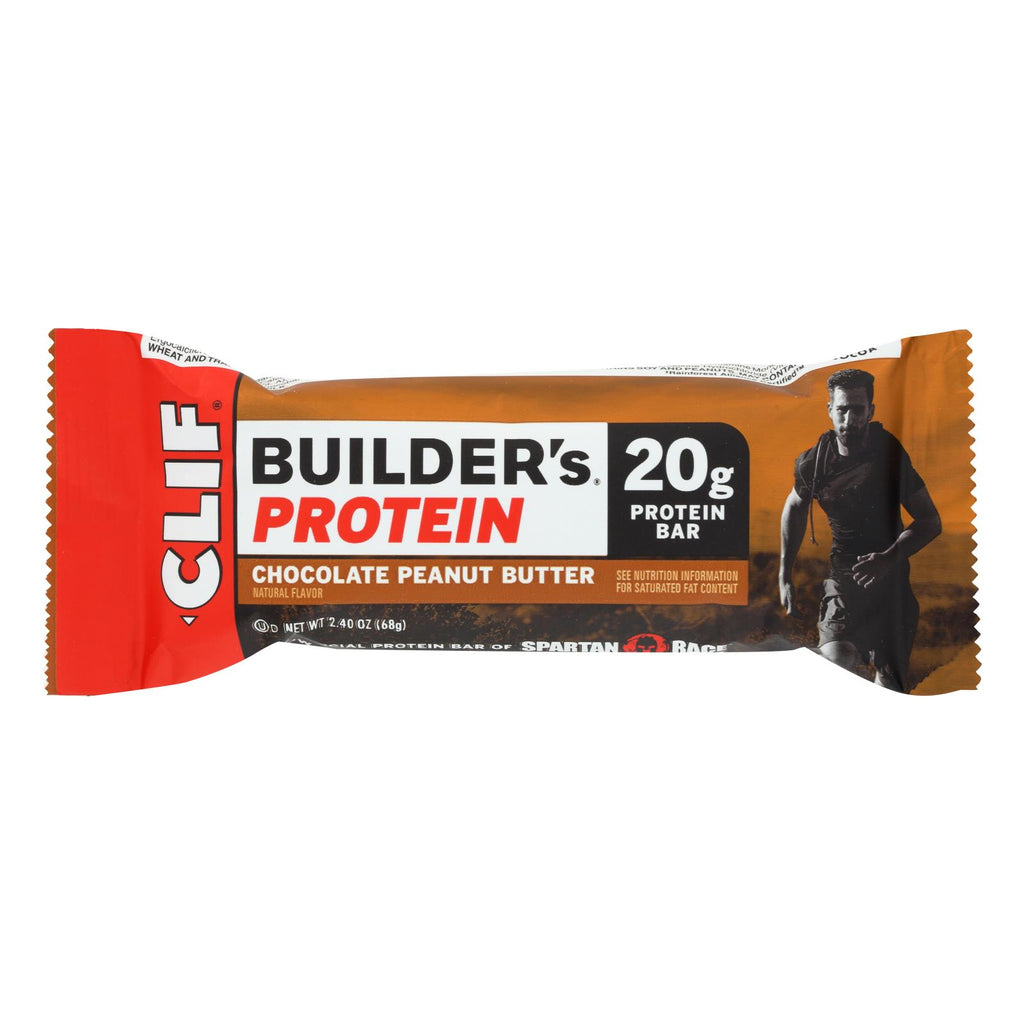 Clif Bar Builder Bar - Chocolate Peanut Butter - Case Of 12 - 2.4 Oz - Lakehouse Foods