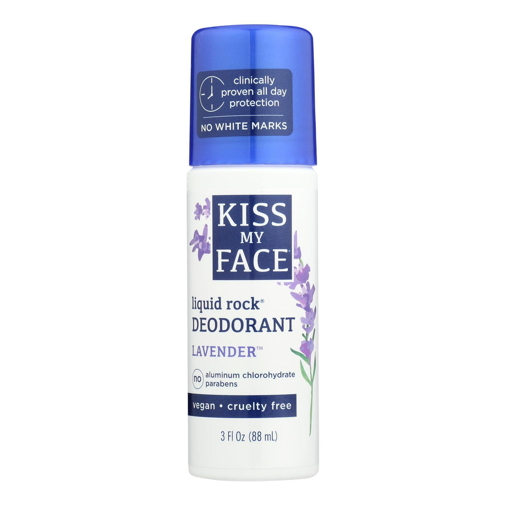 Kiss My Face Deodorant Liquid Rock Roll-on Lavender - 3 Fl Oz - Lakehouse Foods
