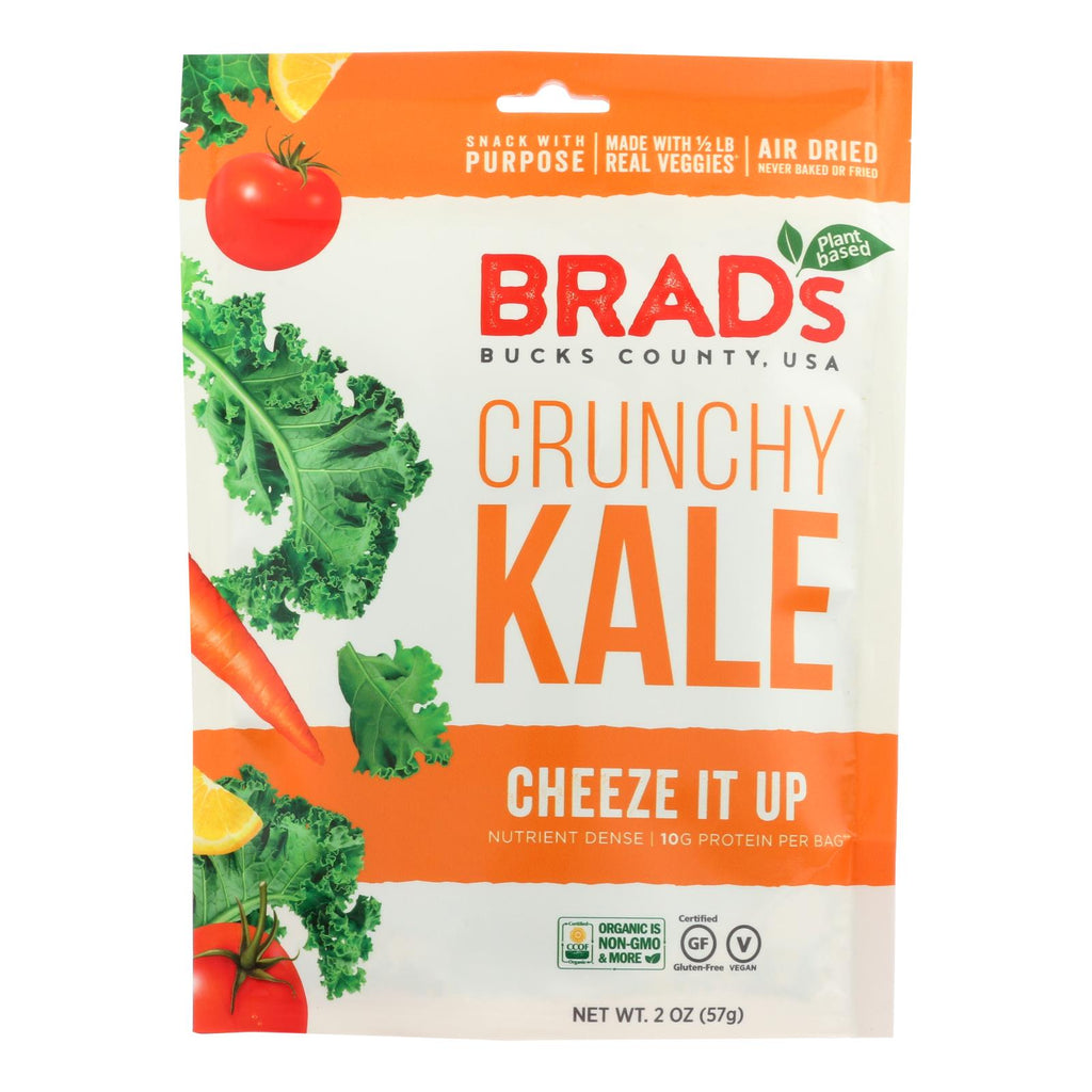 Brad's Plant Based - Crunchy Kale - Cheeze It Up - Case Of 12 - 2 Oz. - Lakehouse Foods