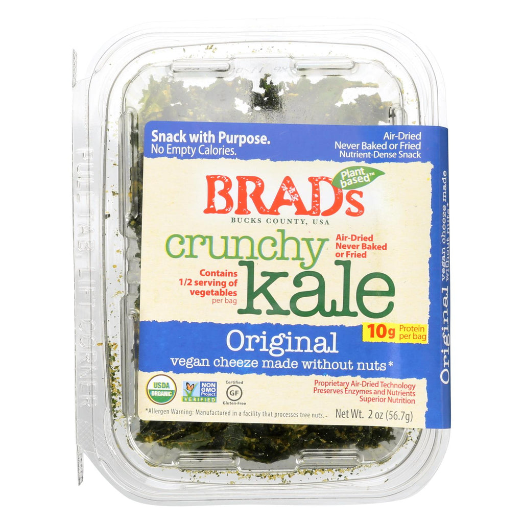 Brad's Plant Based - Crunchy Kale - Original - Case Of 12 - 2 Oz. - Lakehouse Foods