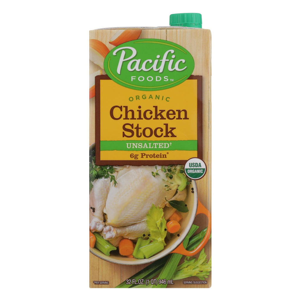 Pacific Natural Foods Simply Stock - Chicken - Case Of 12 - 32 Fl Oz. - Lakehouse Foods