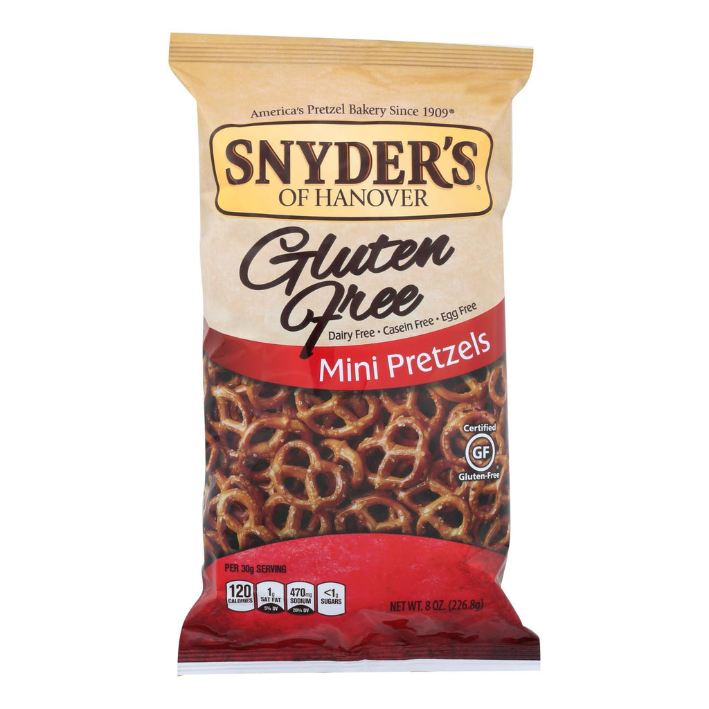 Snyder's Of Hanover Mini Pretzels - Gluten Free - Case Of 12 - 8 Oz. - Lakehouse Foods
