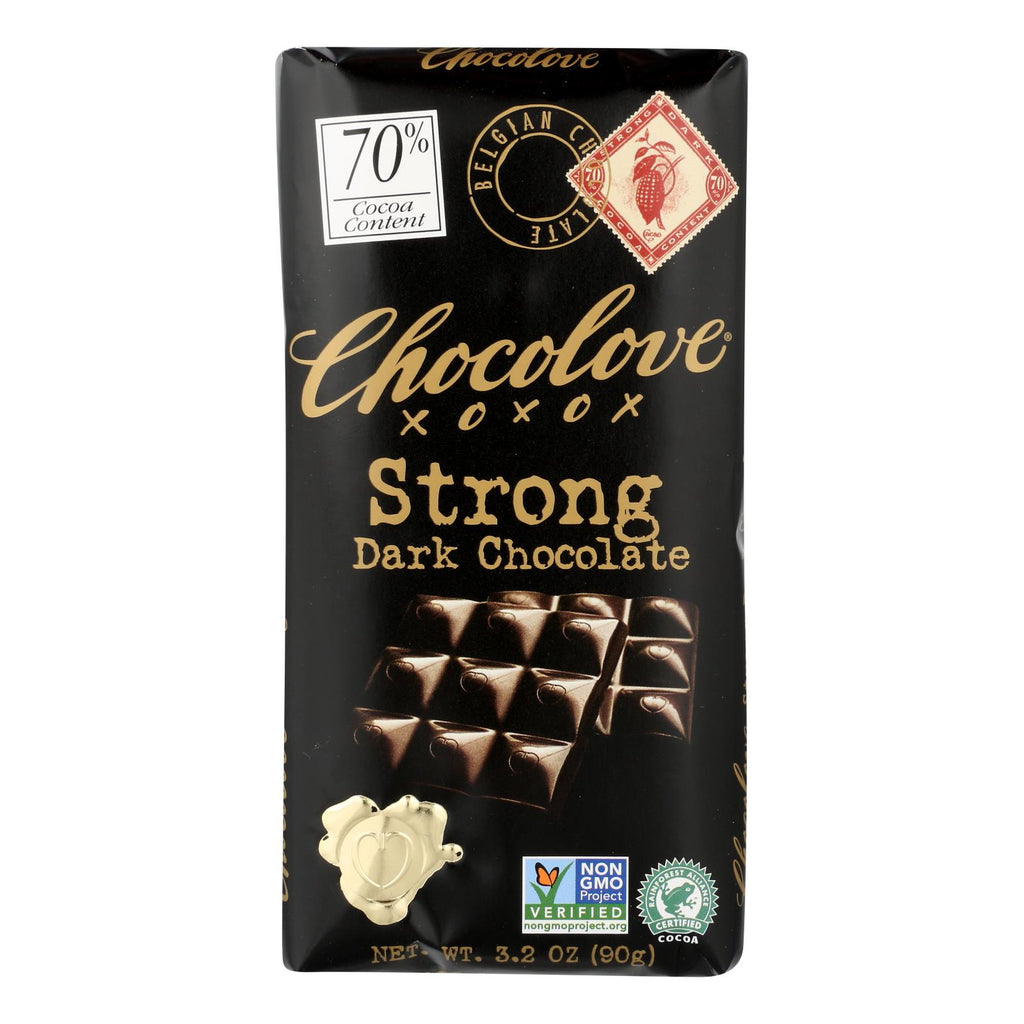Chocolove Xoxox - Premium Chocolate Bar - Dark Chocolate - Strong - 3.2 Oz Bars - Case Of 12 - Lakehouse Foods