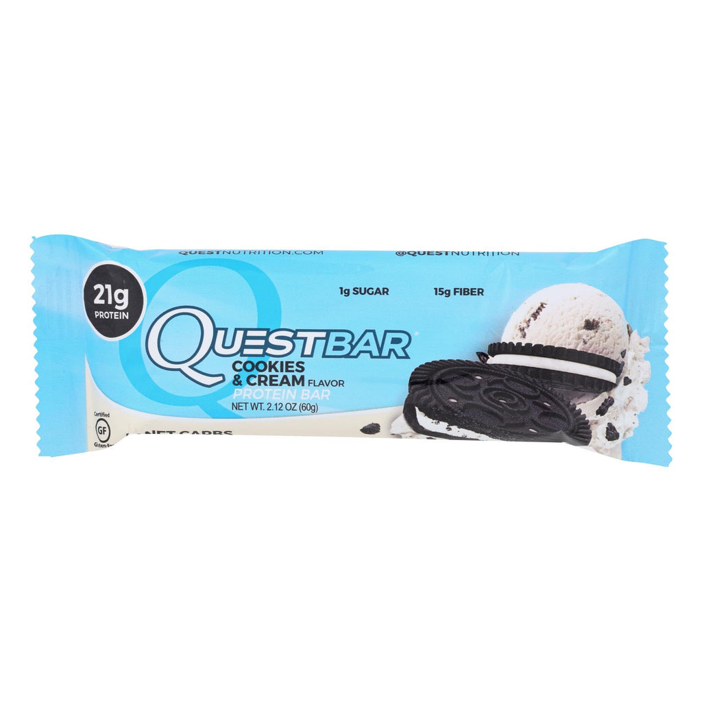 Quest Bar - Cookies And Cream - 2.12 Oz - Case Of 12 - Lakehouse Foods