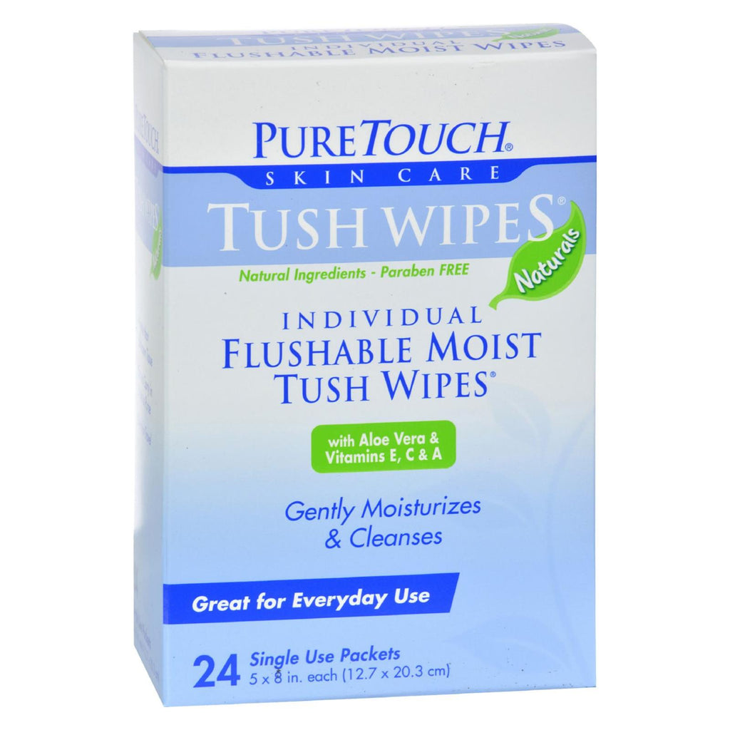 Puretouch Tush Wipes Flushable - 24 Wipes - Lakehouse Foods