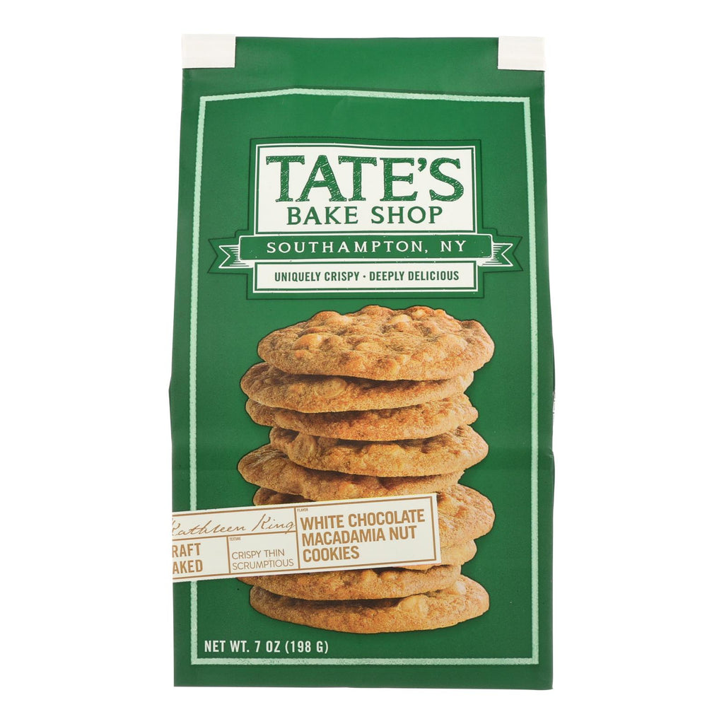 Tate's Bake Shop White Chocolate Macadamia Nut Cookies - Case Of 12 - 7 Oz. - Lakehouse Foods