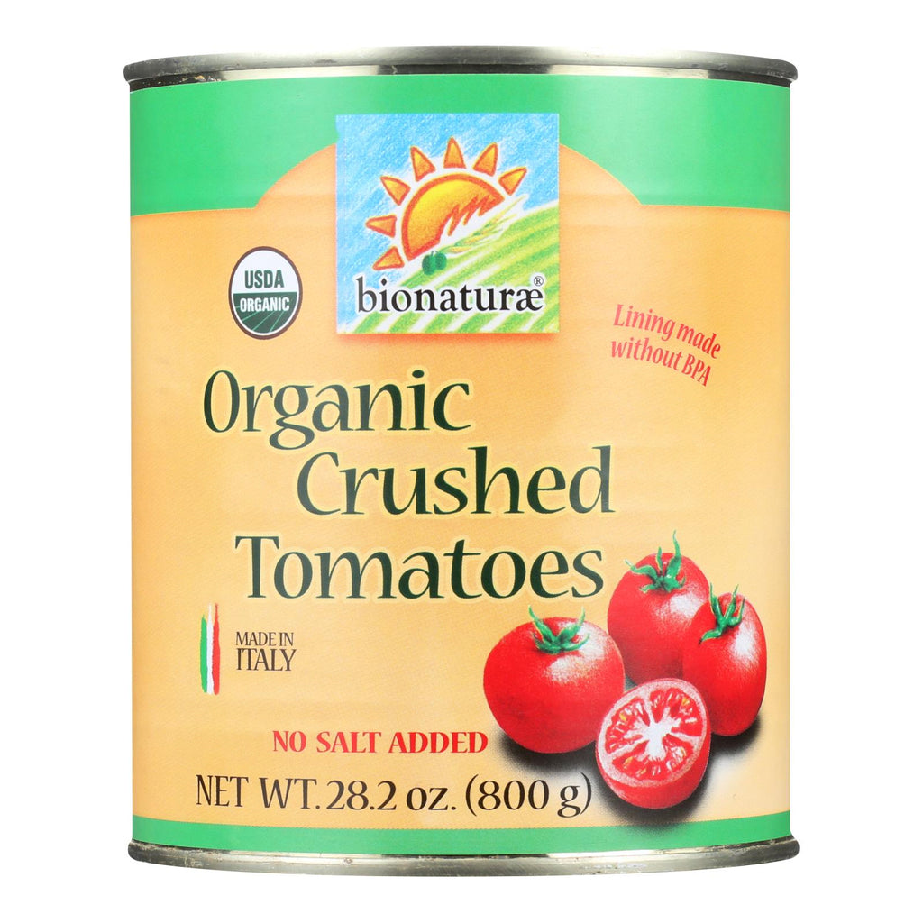 Bionaturae Tomatoes - Organic - Crushed - 28.2 Oz - Case Of 12 - Lakehouse Foods