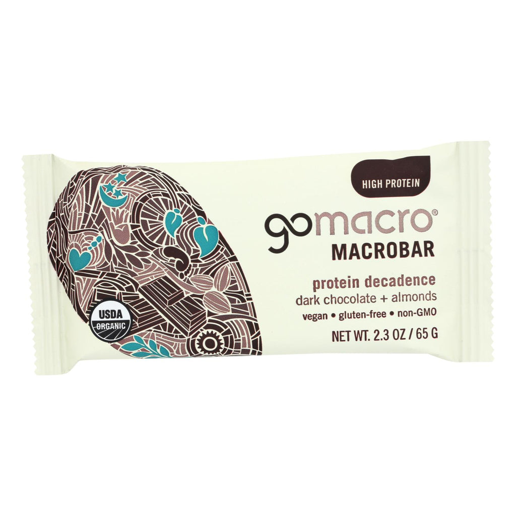 Gomacro Bar - Organic - Dark Chocolate - Almonds - Case Of 12 - 2.3 Oz - Lakehouse Foods