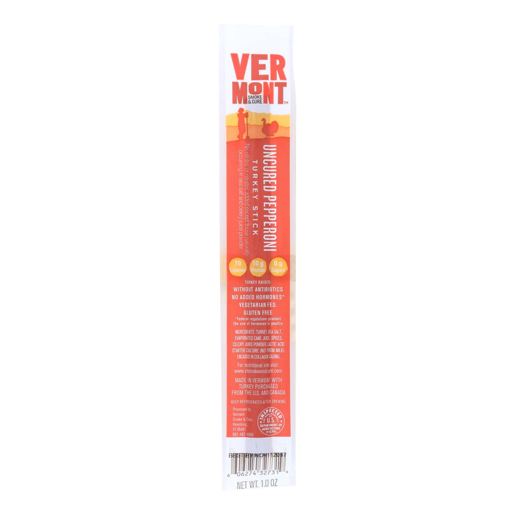 Vermont Smoke And Cure Realsticks - Turkey Pepperoni - 1 Oz - Case Of 24 - Lakehouse Foods