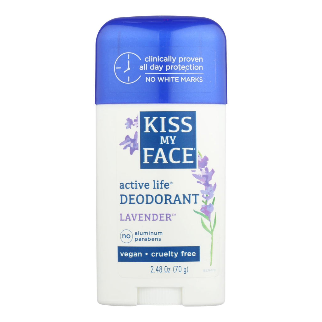 Kiss My Face Active Life Deodorant Lavender - 2.48 Oz - Lakehouse Foods