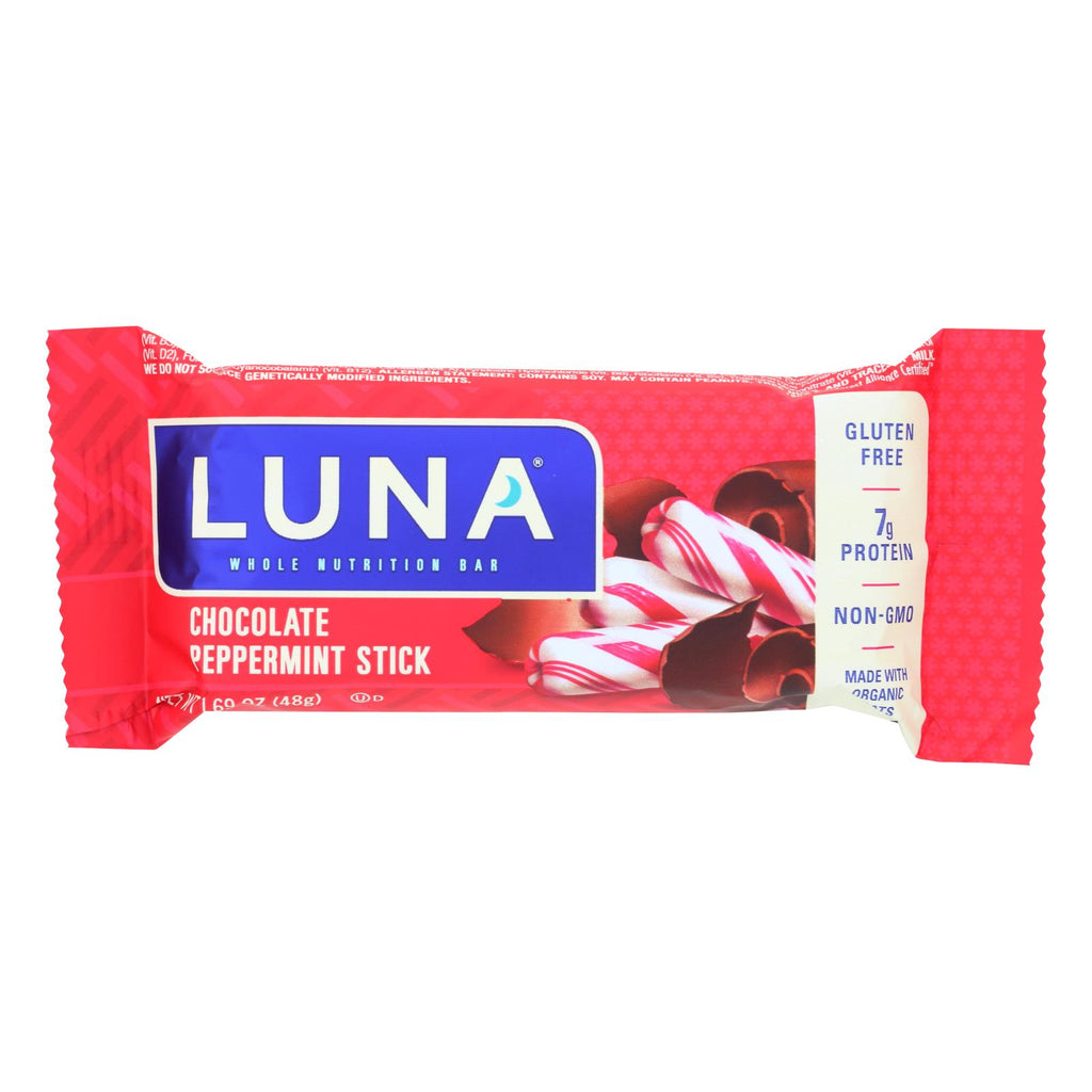 Clif Bar Luna Bar - Organic Chocolate Peppermint - Case Of 15 - 1.69 Oz - Lakehouse Foods