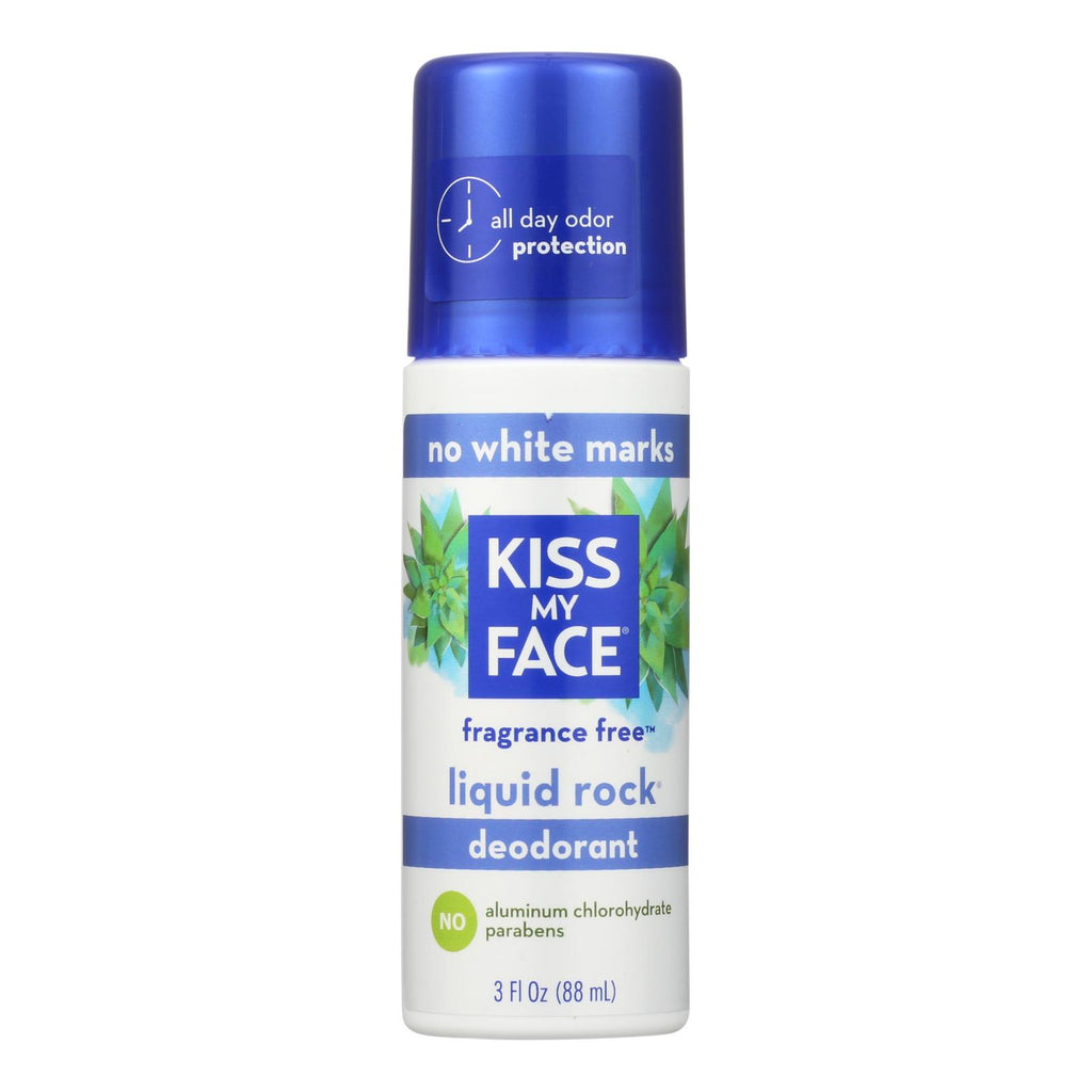 Kiss My Face Deodorant Liquid Rock Roll-on Fragrance Free - 3 Fl Oz - Lakehouse Foods