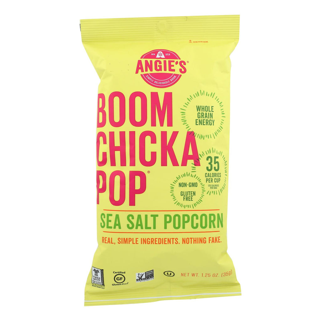 Angie's Kettle Corn Boom Chicka Pop Sea Salt Popcorn - Case Of 12 - 1.25 Oz. - Lakehouse Foods