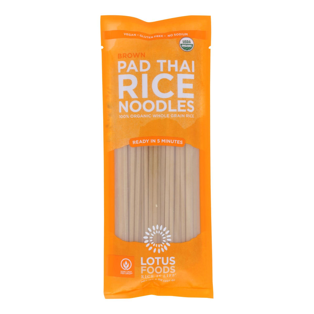 Lotus Foods Noodles - Organic - Brown Rice Pad Thai - Case Of 8 - 8 Oz - Lakehouse Foods