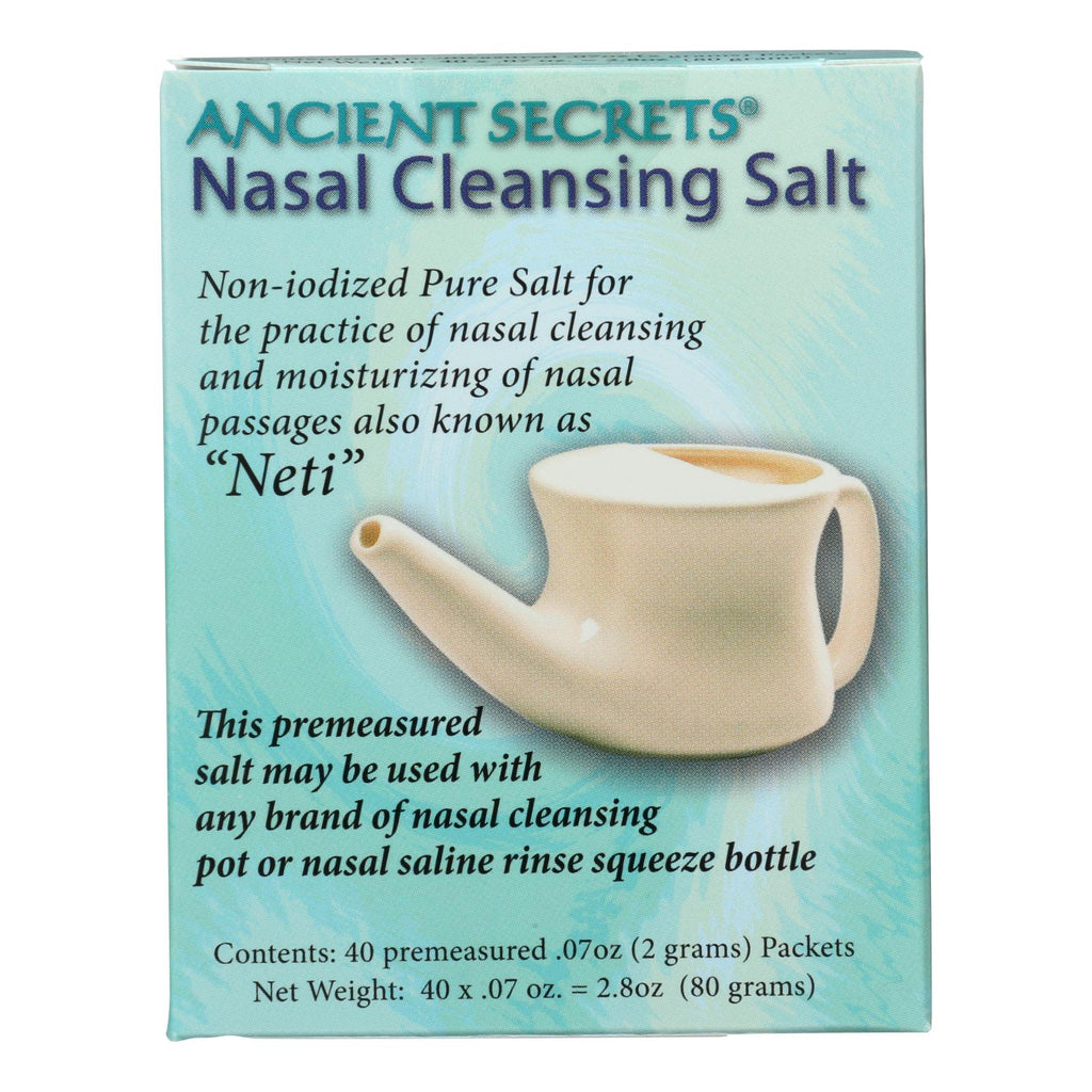 Ancient Secrets Nasal Cleansing Salt Packets - 40 Packets - Lakehouse Foods