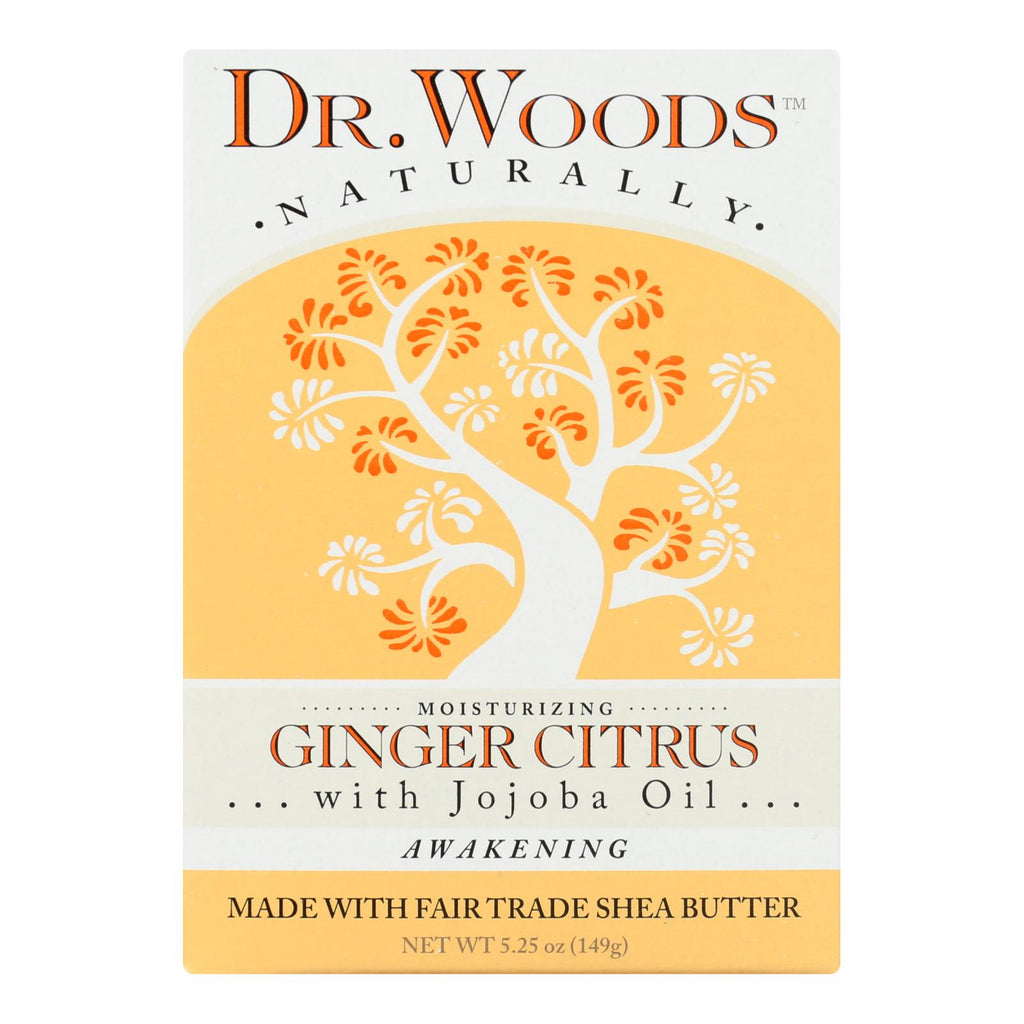 Dr. Woods Castile Bar Soap Ginger Citrus - 5.25 Oz - Lakehouse Foods