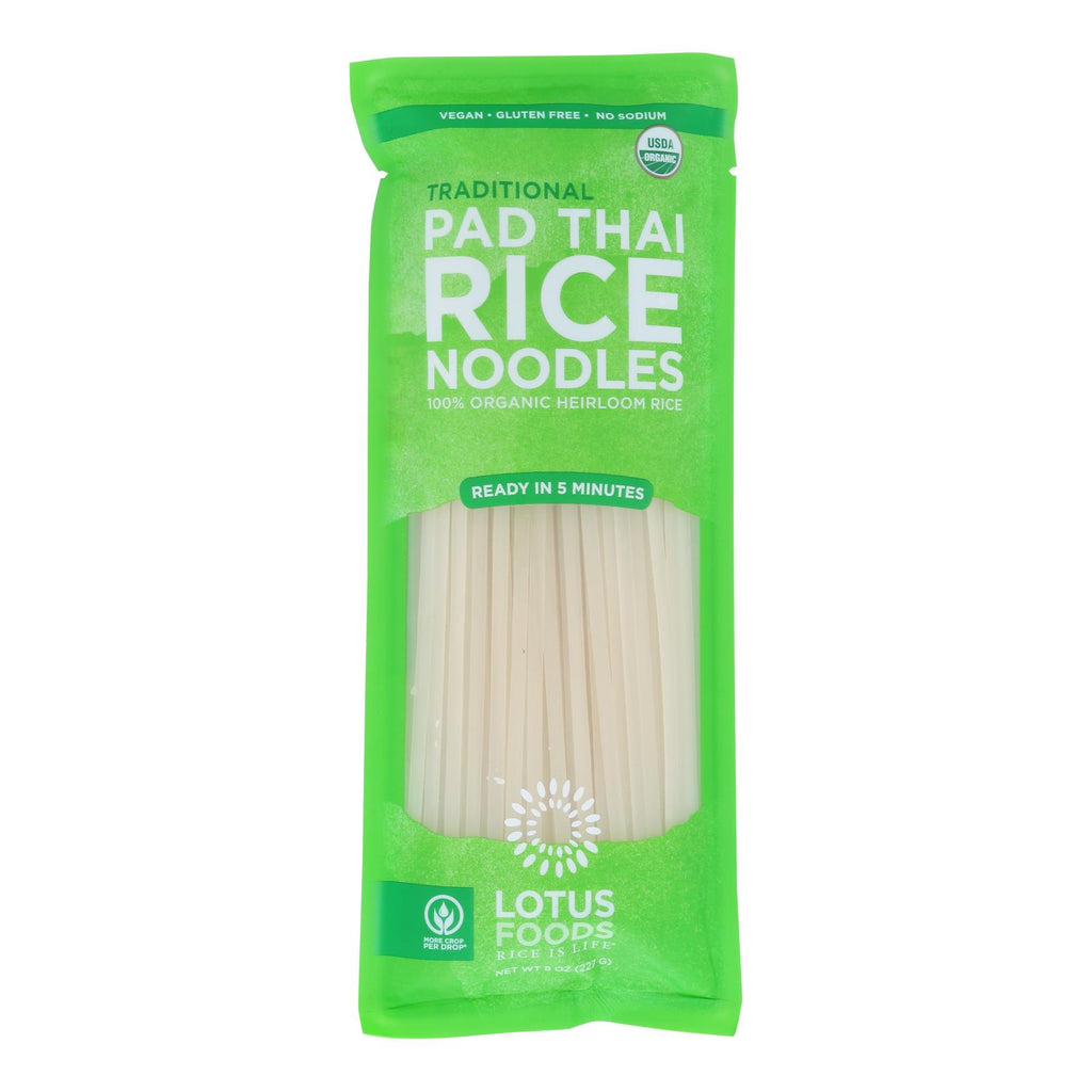 Lotus Foods Noodles - Organic - Traditional Pad Thai - Case Of 8 - 8 Oz - Lakehouse Foods