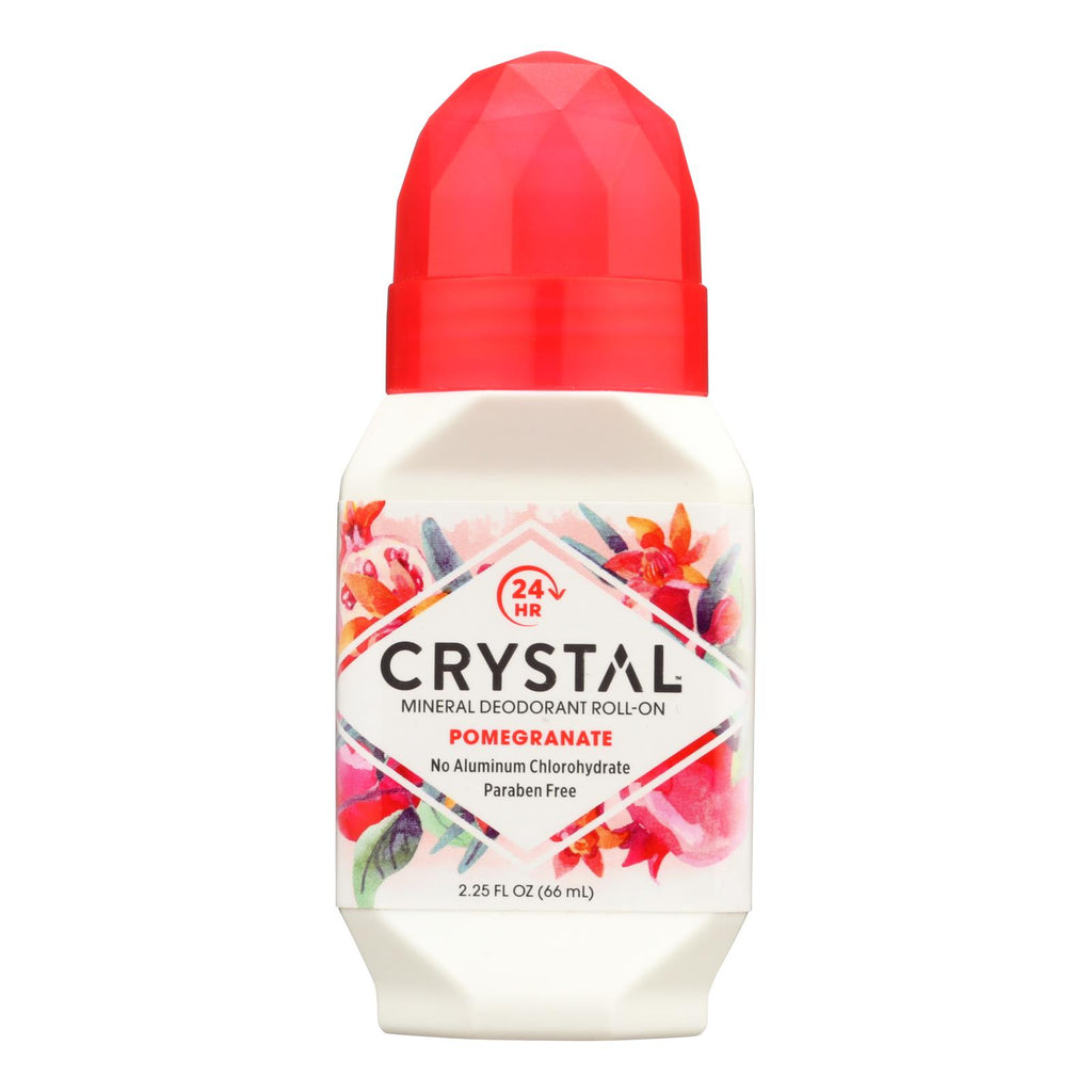 Crystal Essence Mineral Deodorant Roll-on Pomegranate - 2.25 Fl Oz - Lakehouse Foods