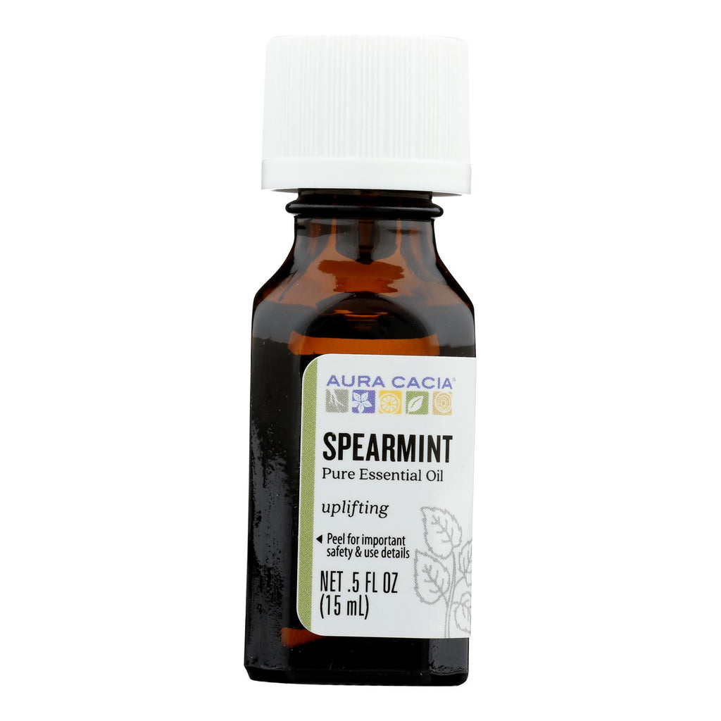Aura Cacia - Essential Oil Spearmint - 0.5 Fl Oz - Lakehouse Foods