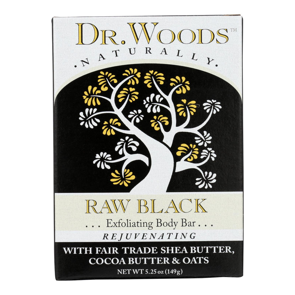 Dr. Woods Bar Soap Raw Black - 5.25 Oz - Lakehouse Foods