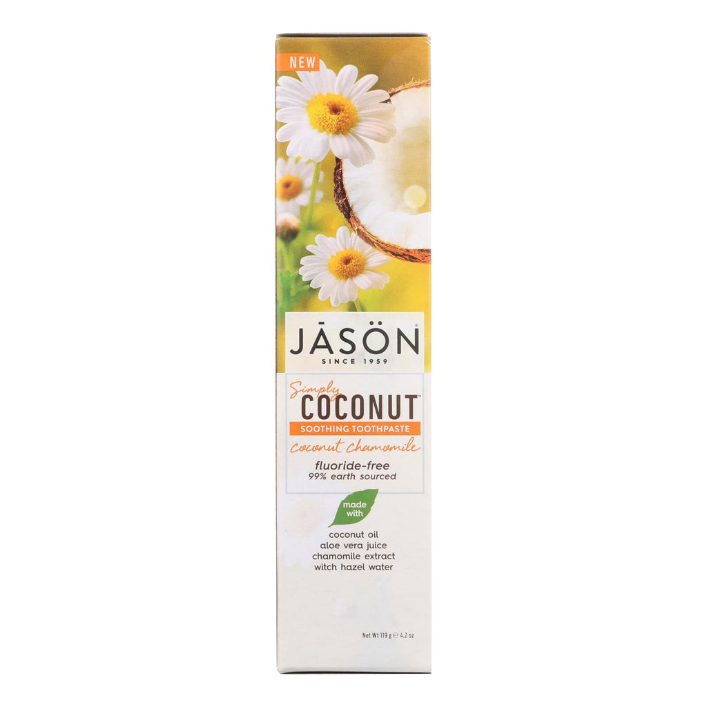 Jason Natural Products Soothing Toothpaste - Coconut Chamomile - 4.2 Oz - Lakehouse Foods