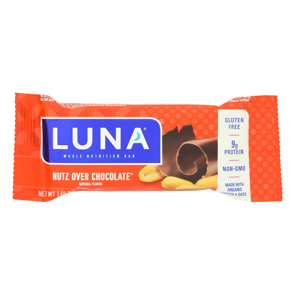 Clif Bar Luna Bar - Organic Nuts Over Chocolate - Case Of 15 - 1.69 Oz - Lakehouse Foods
