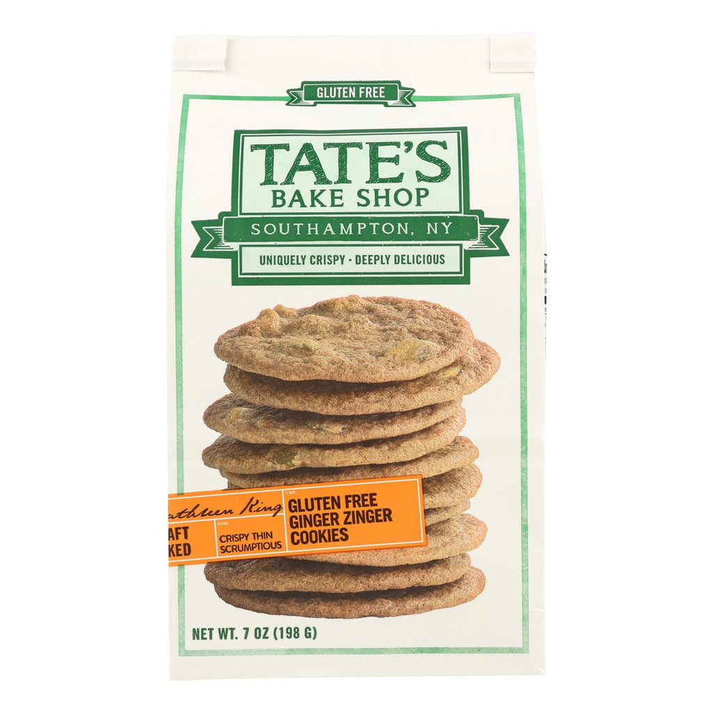 Tate's Bake Shop Ginger Zinger Cookies - Case Of 12 - 7 Oz. - Lakehouse Foods