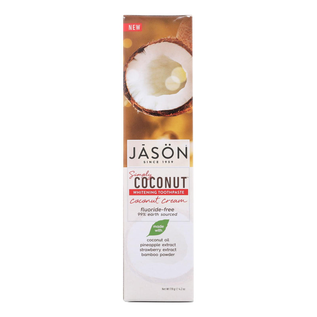 Jason Natural Products Whitening Toothpaste - Coconut Cream - 4.2 Oz - Lakehouse Foods