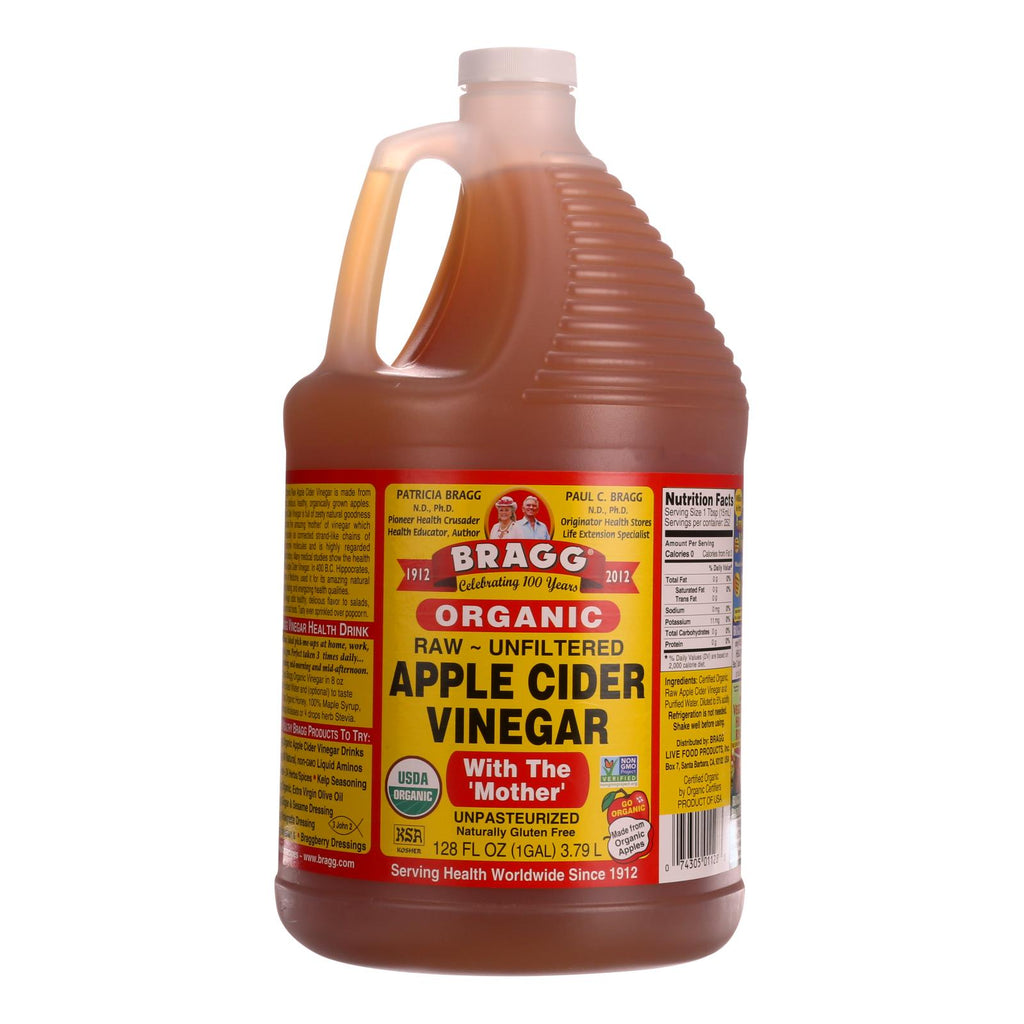 Bragg - Apple Cider Vinegar - Raw And Unfiltered - Case Of 4 - 1 Gallon - Lakehouse Foods