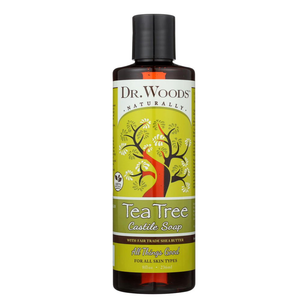 Dr. Woods Shea Vision Pure Castile Soap Tea Tree - 8 Fl Oz - Lakehouse Foods