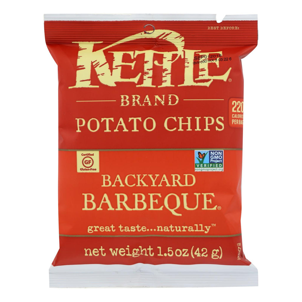 Kettle Brand Potato Chips - Backyard Barbeque - 1.5 Oz - Case Of 24 - Lakehouse Foods