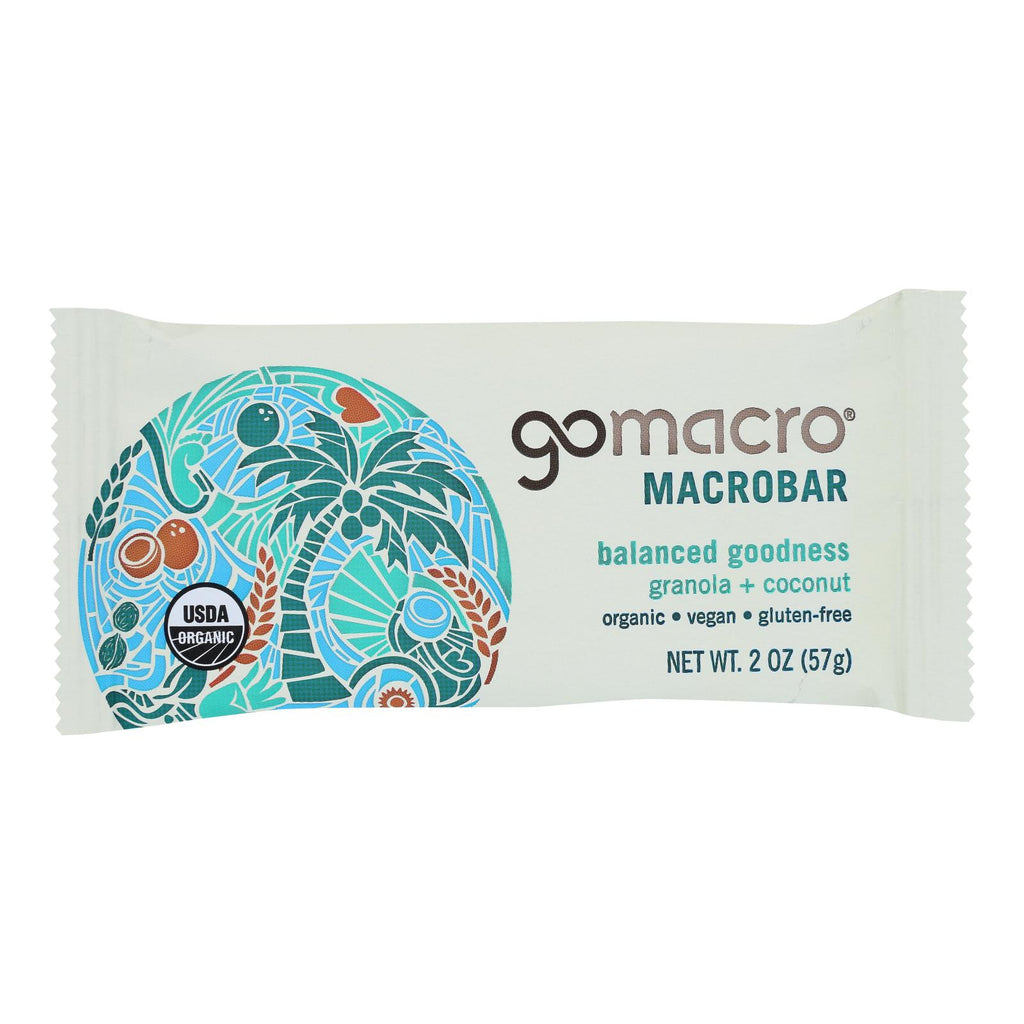 Gomacro Organic Macrobar - Granola With Coconut - 2 Oz Bars - Case Of 12 - Lakehouse Foods