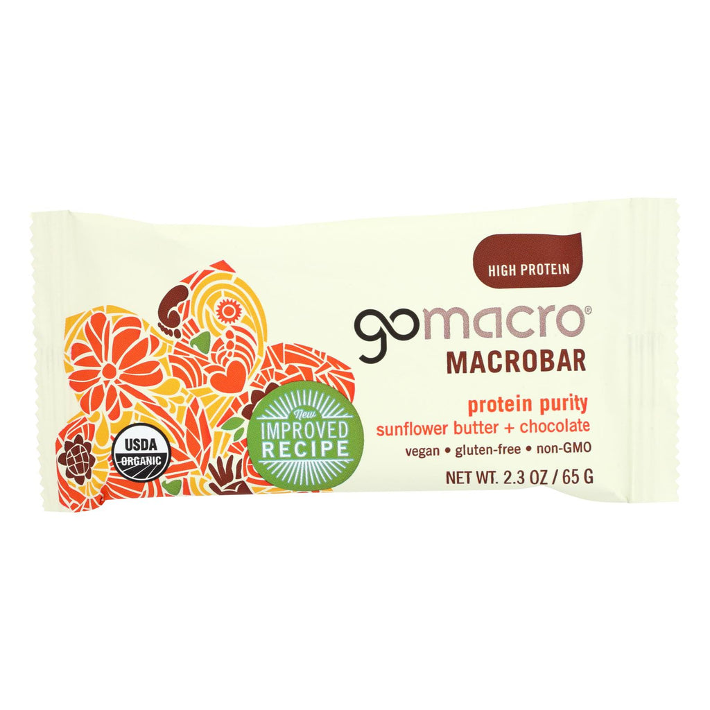 Gomacro Organic Macrobar - Sunflower Butter And Chocolate - 2.3 Oz Bars - Case Of 12 - Lakehouse Foods