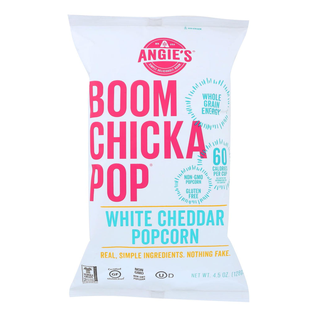 Angie's Kettle Corn Boom Chicka Pop White Cheddar Popcorn - Case Of 12 - 4.5 Oz. - Lakehouse Foods